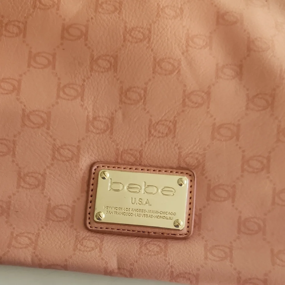 Large BEBE Peachy Pink Tote Bag